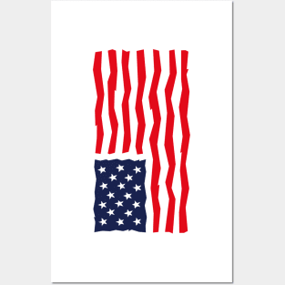 Stars And Stripes / USA / Flag (Rotated) Posters and Art